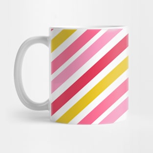 Pink Yellow Lines Back To School Pattern Mug